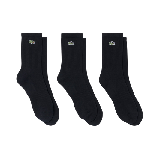 Lacoste 3 Pair Socks - Black