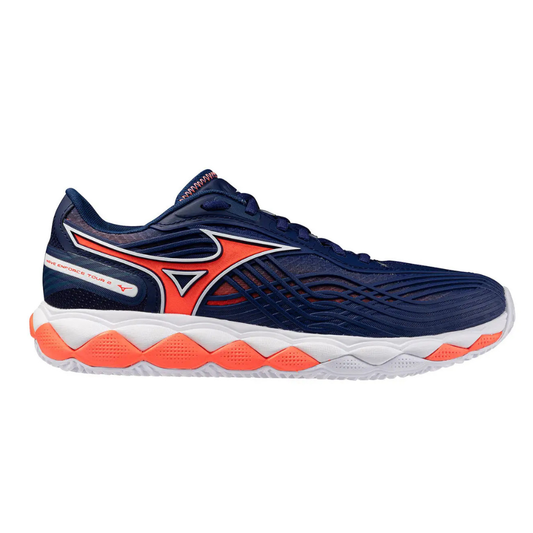Sapatilhas de Ténis Masculina Mizuno Wave Enforce Tour 2 Clay Court - White/Azul/Amarelo