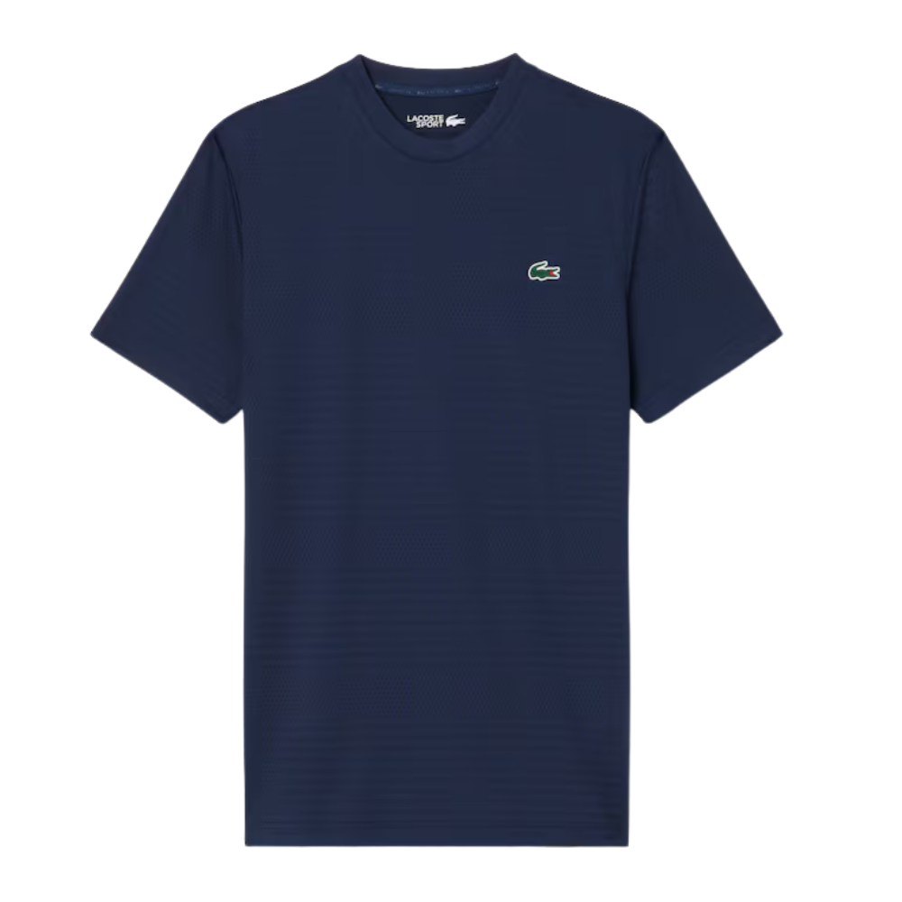 Lacoste Tennis Jacquard Ultra- Dry T-Shirt Men - Navy