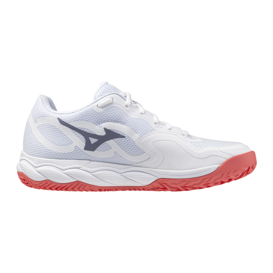 Zapatillas de Tenis Mujer Mizuno Wave Enforce Court Clay Court - Blanco/Coral Calipso