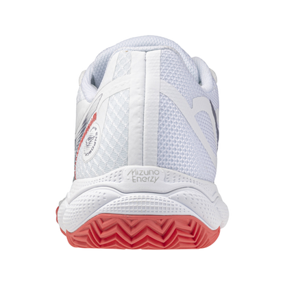 Sapatilhas de Ténis Feminina Mizuno Wave Enforce Court Clay Court - Branco/Coral Calipso