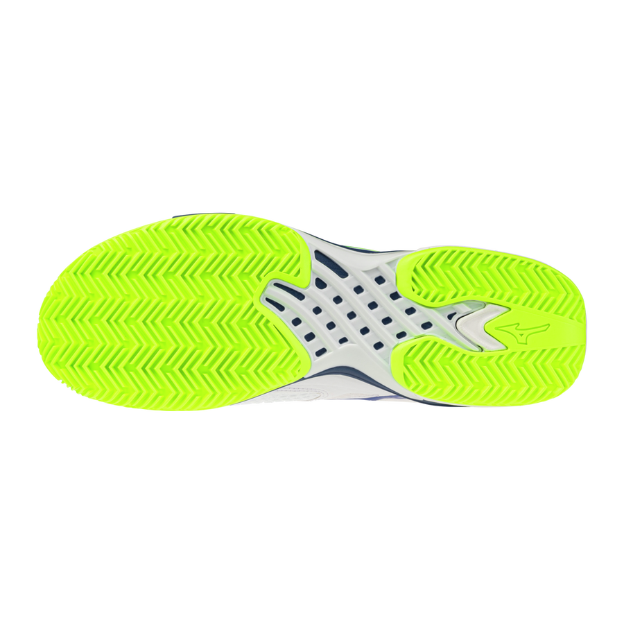 Sapatilhas de Ténis Masculina  Mizuno Wave Exceed Tour 7 Clay Court - Branco/Azul/Amarelo
