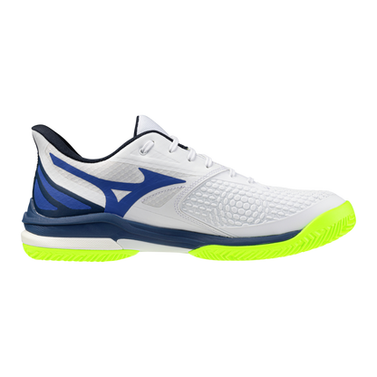 Sapatilhas de Ténis Masculina  Mizuno Wave Exceed Tour 7 Clay Court - Branco/Azul/Amarelo