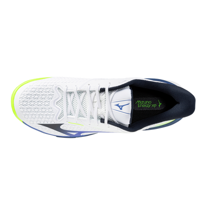 Sapatilhas de Ténis Masculina  Mizuno Wave Exceed Tour 7 Clay Court - Branco/Azul/Amarelo