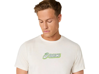 Asics Logo Graphic Men T-Shirt - Cream