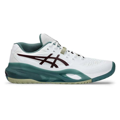 Zapatillas de Tenis Hombre Asics Gel-Resolution X Piso Mixto - Blanco/Berenjena Oscuro