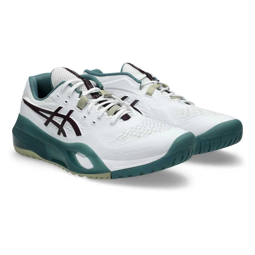 Zapatillas de Tenis Hombre Asics Gel-Resolution X Piso Mixto - Blanco/Berenjena Oscuro