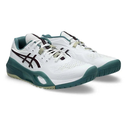 Zapatillas de Tenis Hombre Asics Gel-Resolution X Piso Mixto - Blanco/Berenjena Oscuro