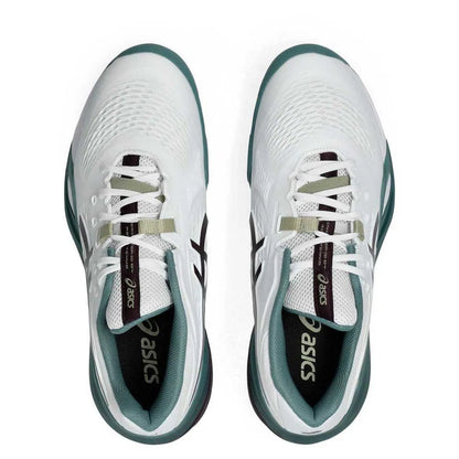 Zapatillas de Tenis Hombre Asics Gel-Resolution X Piso Mixto - Blanco/Berenjena Oscuro