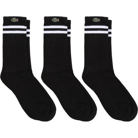 Lacoste 3 Pair Junior Socks - Black