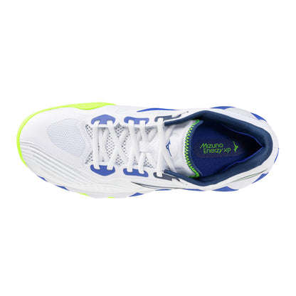 Sapatilhas de Ténis Masculina Mizuno Wave Enforce Tour 2 All Court - Branco/Azul/Amarelo