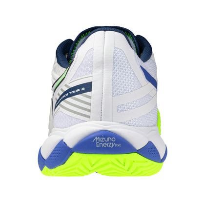 Sapatilhas de Ténis Masculina Mizuno Wave Enforce Tour 2 All Court - Branco/Azul/Amarelo