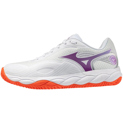 Zapatillas de Tenis Mujer Mizuno Wave Enforce Court Tierra Batida - Blanco/Dahlia/Sunstone