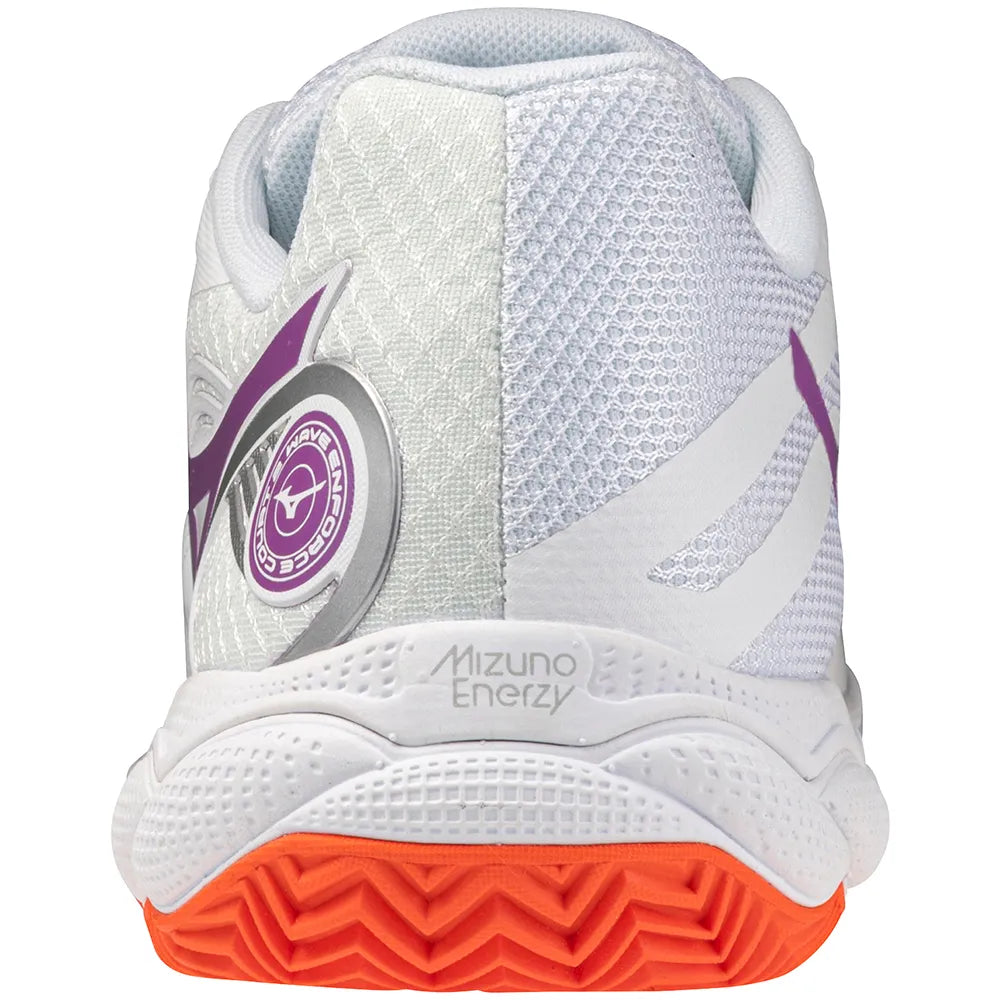Zapatillas de Tenis Mujer Mizuno Wave Enforce Court Tierra Batida - Blanco/Dahlia/Sunstone
