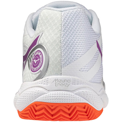 Zapatillas de Tenis Mujer Mizuno Wave Enforce Court Tierra Batida - Blanco/Dahlia/Sunstone
