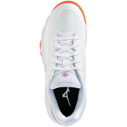 Zapatillas de Tenis Mujer Mizuno Wave Enforce Court Tierra Batida - Blanco/Dahlia/Sunstone