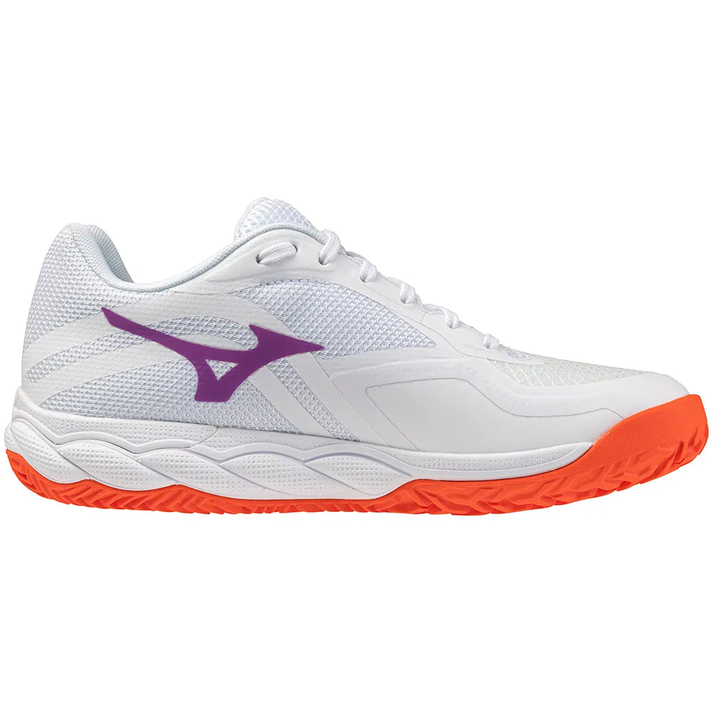 Zapatillas de Tenis Mujer Mizuno Wave Enforce Court Tierra Batida - Blanco/Dahlia/Sunstone