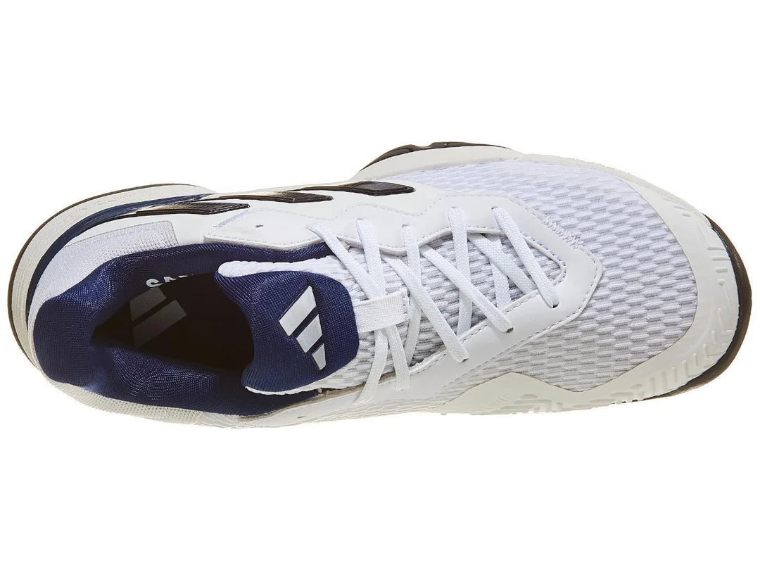 Zapatillas de Tenis Junior Adidas Barricade Piso Mixto - Blanco/Azul Oscuro