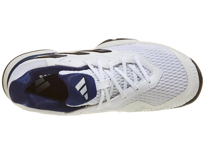 Zapatillas de Tenis Junior Adidas Barricade Piso Mixto - Blanco/Azul Oscuro