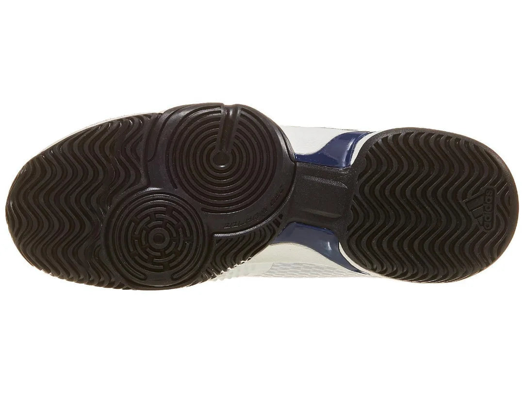 Zapatillas de Tenis Junior Adidas Barricade Piso Mixto - Blanco/Azul Oscuro