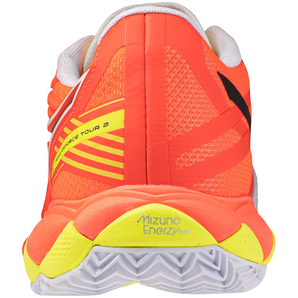 Zapatillas de Pádel Hombre Mizuno Wave Enforce Tour 2 - Naranja/Blanco/Amarillo