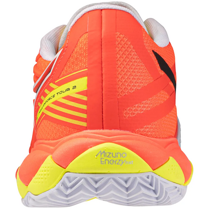 Zapatillas de Pádel Hombre Mizuno Wave Enforce Tour 2 - Naranja/Blanco/Amarillo
