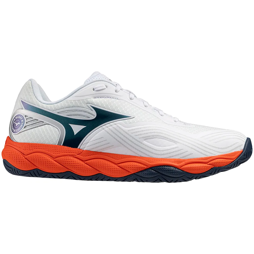 Zapatillas de Tenis Hombre Mizuno Wave Enforce Court Piso Mixto - Blanco/Coral