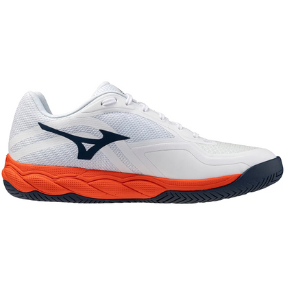 Zapatillas de Tenis Hombre Mizuno Wave Enforce Court Piso Mixto - Blanco/Coral