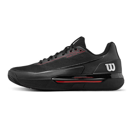 Zapatillas de Tenis Hombre Wilson Rush Tour 5 CTC Piso Mixto - Negro / Rojo